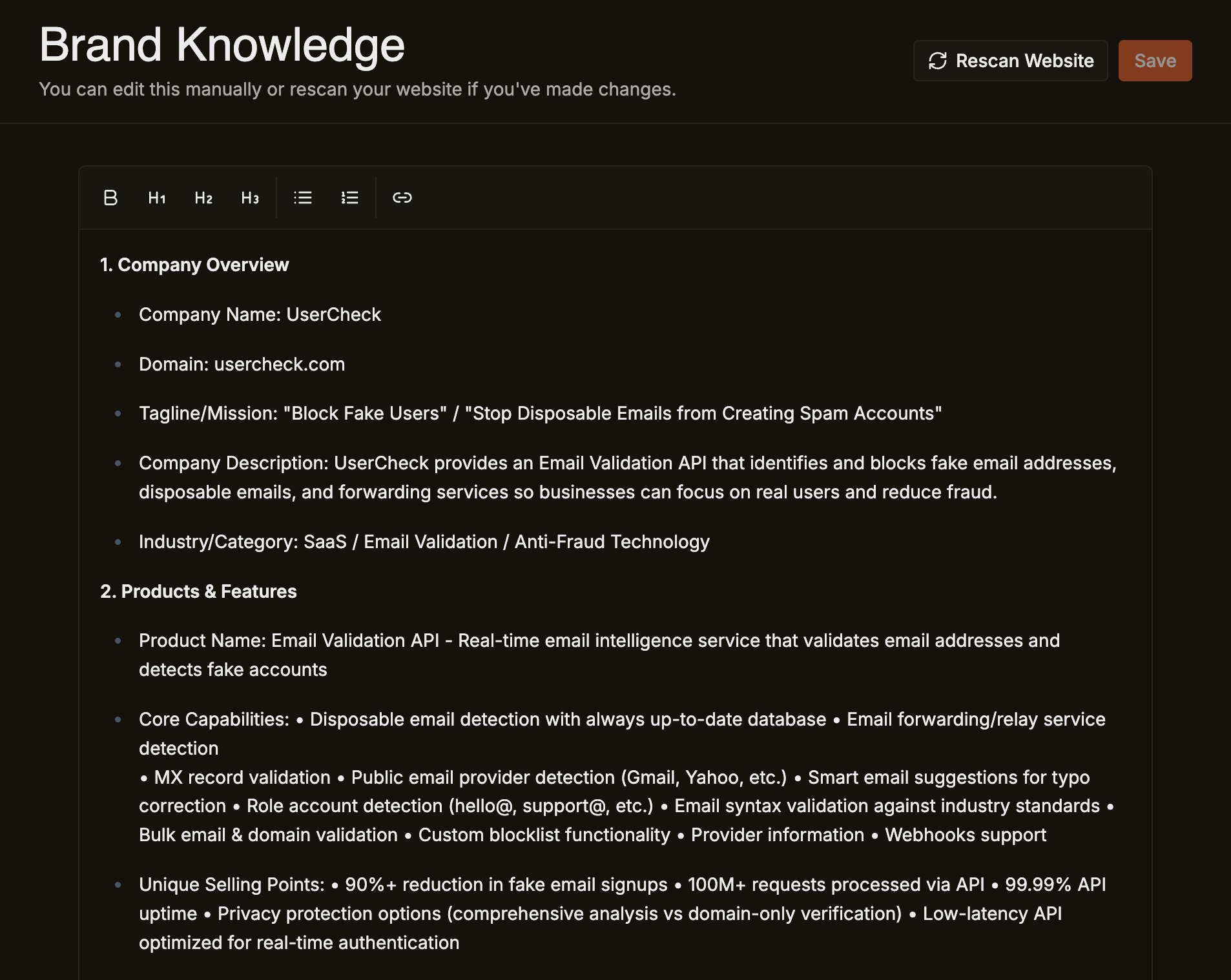 Brand knowledge